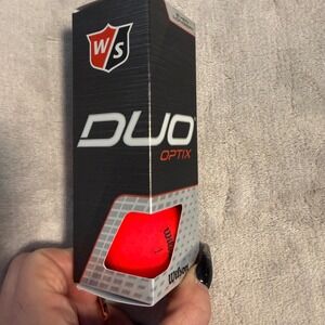 Wilson DUO Optix Matte Red Golf Balls 3 Pack New